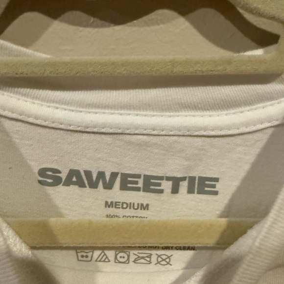 White Saweetie Graphic T-Shirt with Portrait Design - Picture 3 of 3